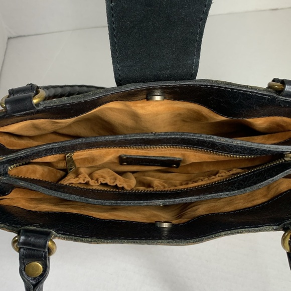 Patricia Nash Rienzo floral leather satchel shoulder bag - Picture 8 of 12